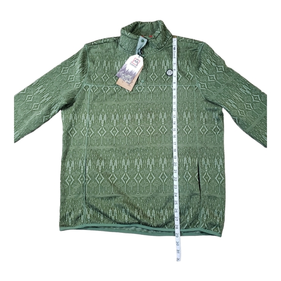 NWT Avalanche Outdoor Rossmore 1/4 Snap Button Pullover Green Size Large - Picture 4 of 16